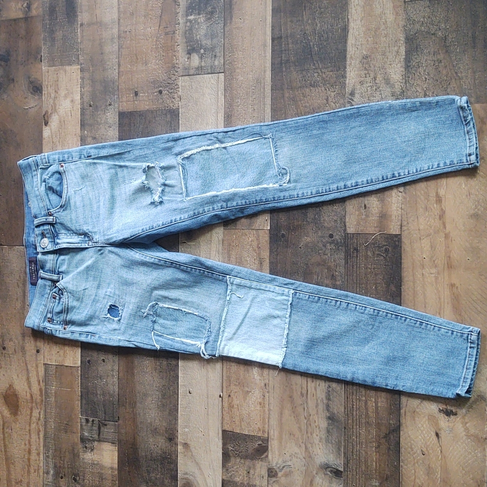J.Crew Toothpick Skinny patchwork Jeans sz 26 women's